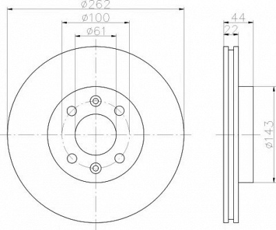 HELLA PAGID 8dd355103491 -  Тормозной диск